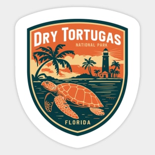 Dry Tortugas National Park Florida Orange Emblem Sticker